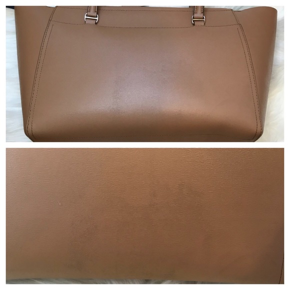 Tory Burch Small Parker Leather Tote Cardamom Navy - Picture 7 of 8